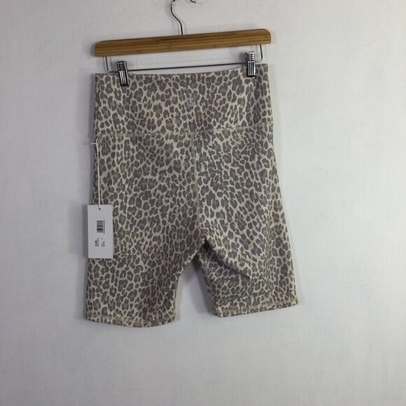 Calme Johnny Was Womens Endurance Biker Shorts Pull-On Leopard Print Size L NWT - Picture 10 of 16